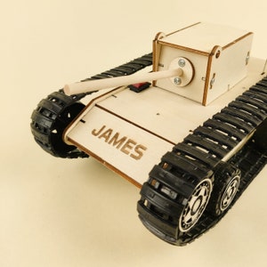 Personalized DIY Kit Radio Controlled Tank Educational STEM Toy for Kids, Fun Science Crafts STEM Kit image 5