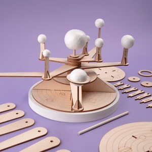 Personalizable DIY Kit Solar System Model, Eight Planets - Free Personalization Included, Educational STEM Toy for Kids, Fun Science Crafts