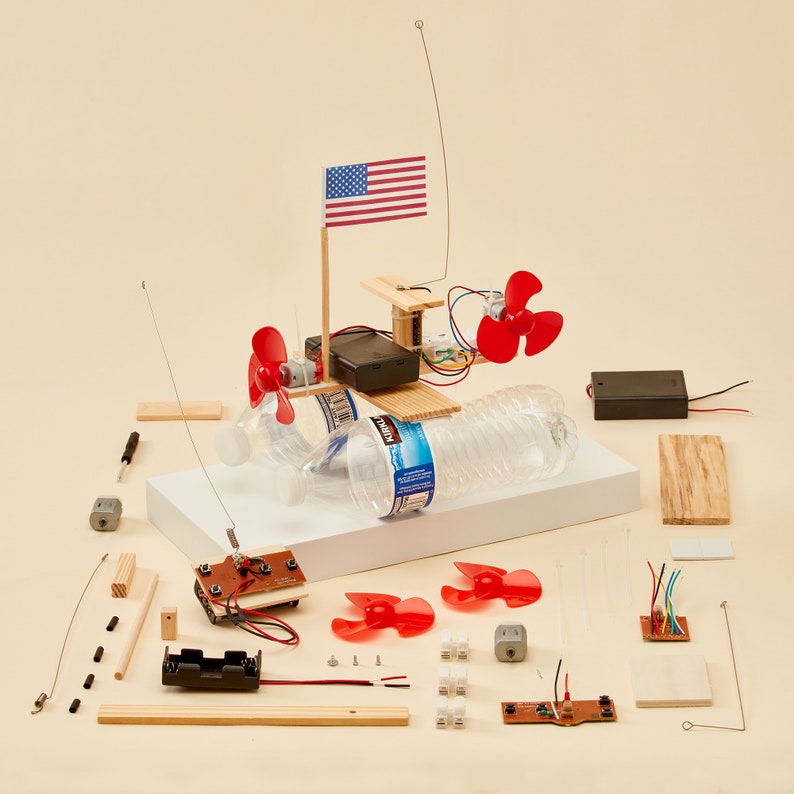 DIY Kit Radio Controlled Boat Educational STEM Toy for Kids, Fun Science Crafts STEM Kit image 2