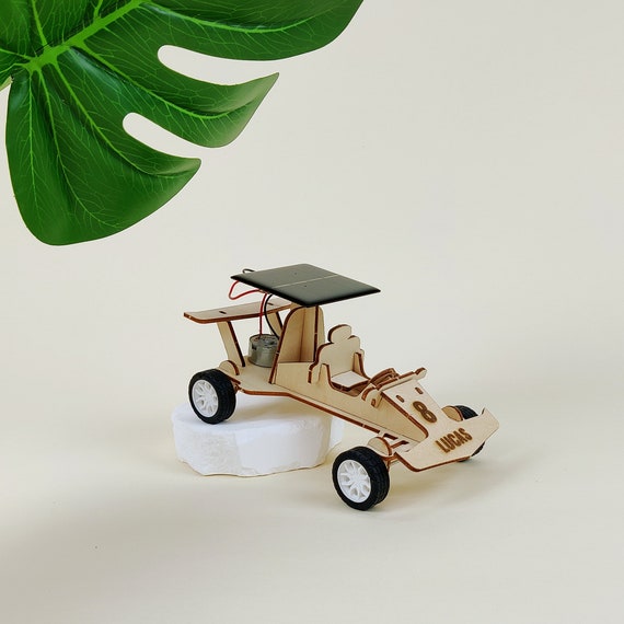 Kit De Voiture Solaire à Monter Soi-même - Assemblage éducatif Avec Moteur Et Panneau Solaire Pour Enfant, Expérience Scientifique DIY En Bois