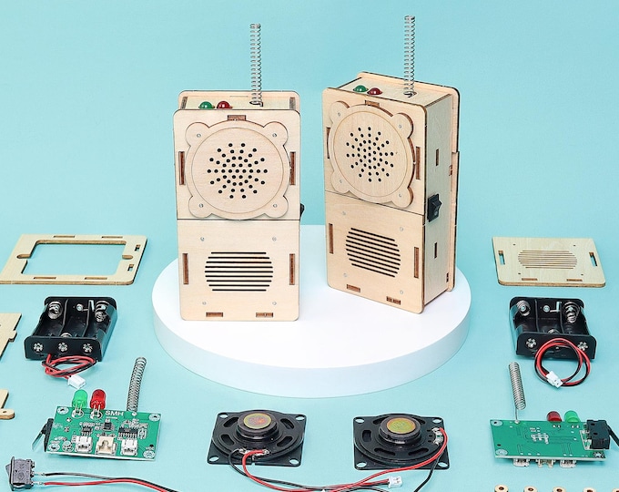 Build and Learn Walkie-Talkie STEM Kit (Set of 2) – Hands-On Electronics