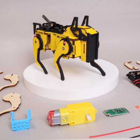 Robot Dog STEM Kit – Sound-Activated DIY Toy, Personalized Gift