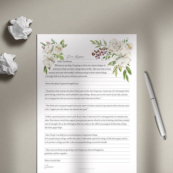 Just a Note Floral Envelope Letter Writing Kit