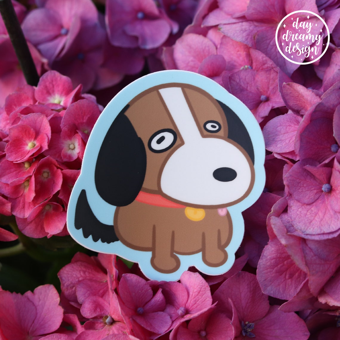 Dog Vinyl Sticker Laptop Sticker Water Bottle Sticker Etsy