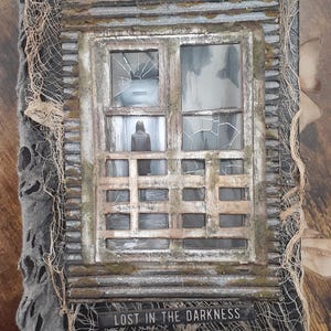Creepy Asylum themed Junk Journal, Gothic, dark, grunge