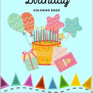Happy Birthday Coloring Book for Kids