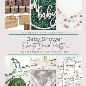 Neutral Baby Shower Boxed Party - Botanical Baby Shower - Baby Shower Box - Gender Neutral Baby Shower - Sage Baby Shower