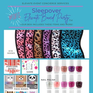 Sleepover Boxed Party - Fun Sleepover Party - Tween Girls Sleepover - Sleepover Games