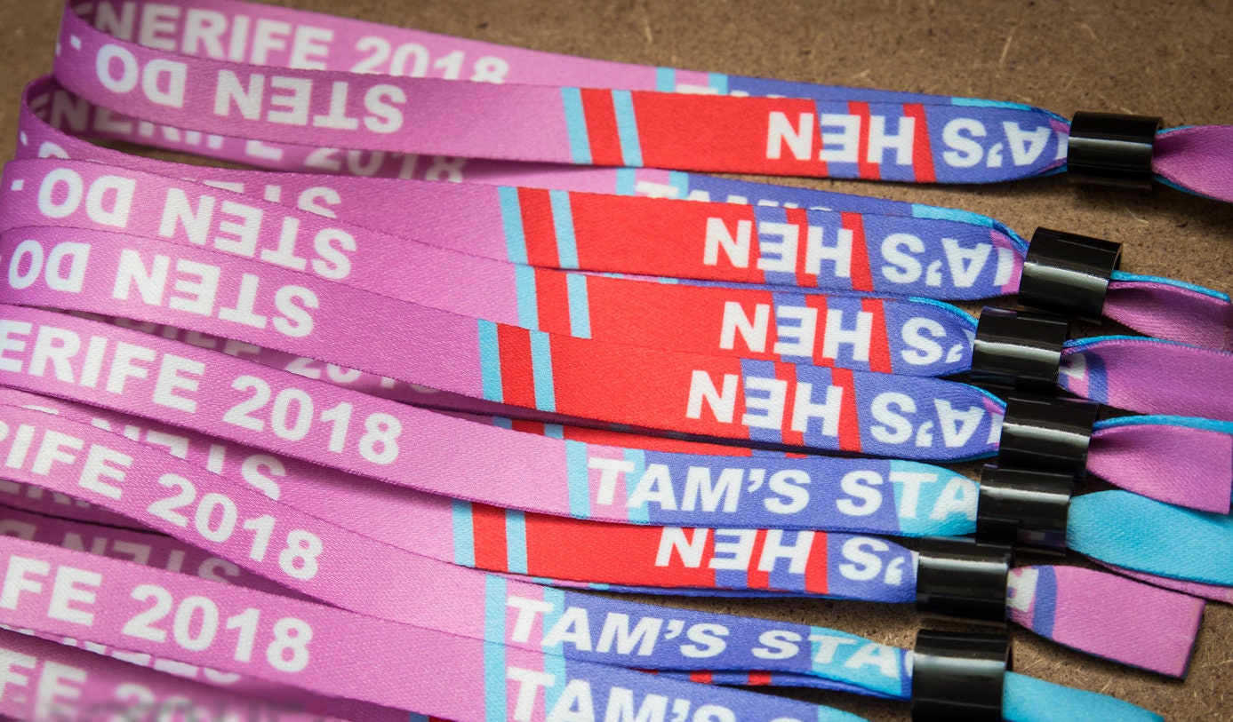 Custom Personalised Fabric Wristbands, Festival Wristbands, Customised