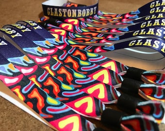 A todo color - Pulseras de tela personalizadas - Tu: diseño, logotipo, imagen - Pulseras para festivales Fiesta de carnaval personalizada Despedida de soltero