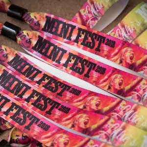 Custom personalised fabric wristbands - Full Colour - Your: design, logo, image - Festival wristbands - Customised festival party stag hen
