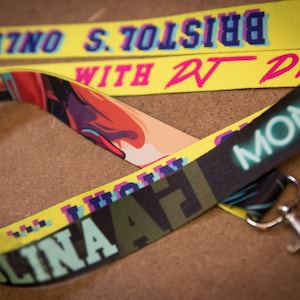 Custom personalised lanyards: Full colour 10/15/20/25mm name company / school logo / business name / Printed lanyard, for keys, id holder