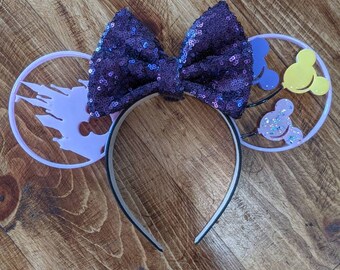 UP Inspired Minnie Ears Balloons Headband - HANDMADE