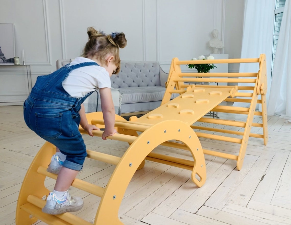 Montessori furniture Set of three items COLORED. Climbing Etsy