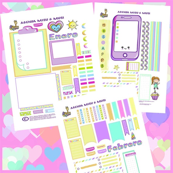 Agenda Stickers Misu & Musi Lists and Planners Bullet Journal 3 
