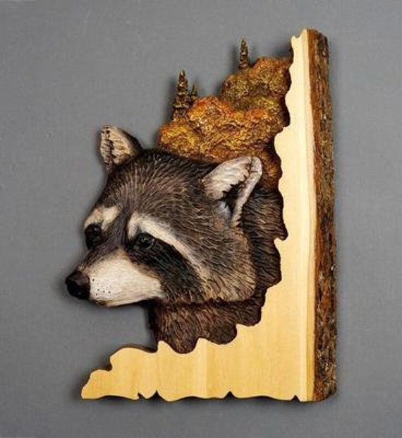 Wood 3D Carved Animal Decor Wood Wall Art Hanging Wood Fox Etsy