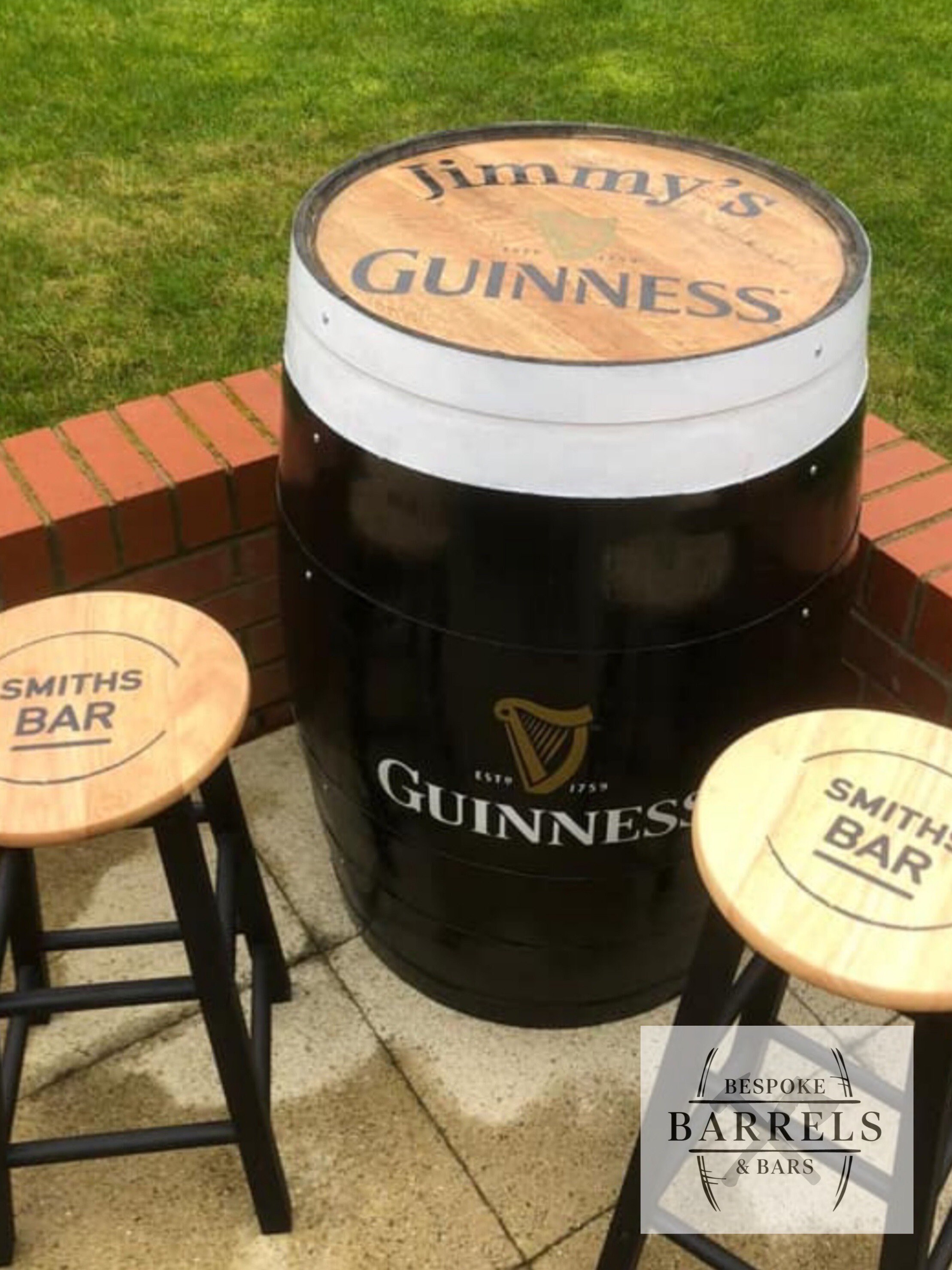 Guinness Style Barrel Table Barrel Guinness Barrel St Etsy