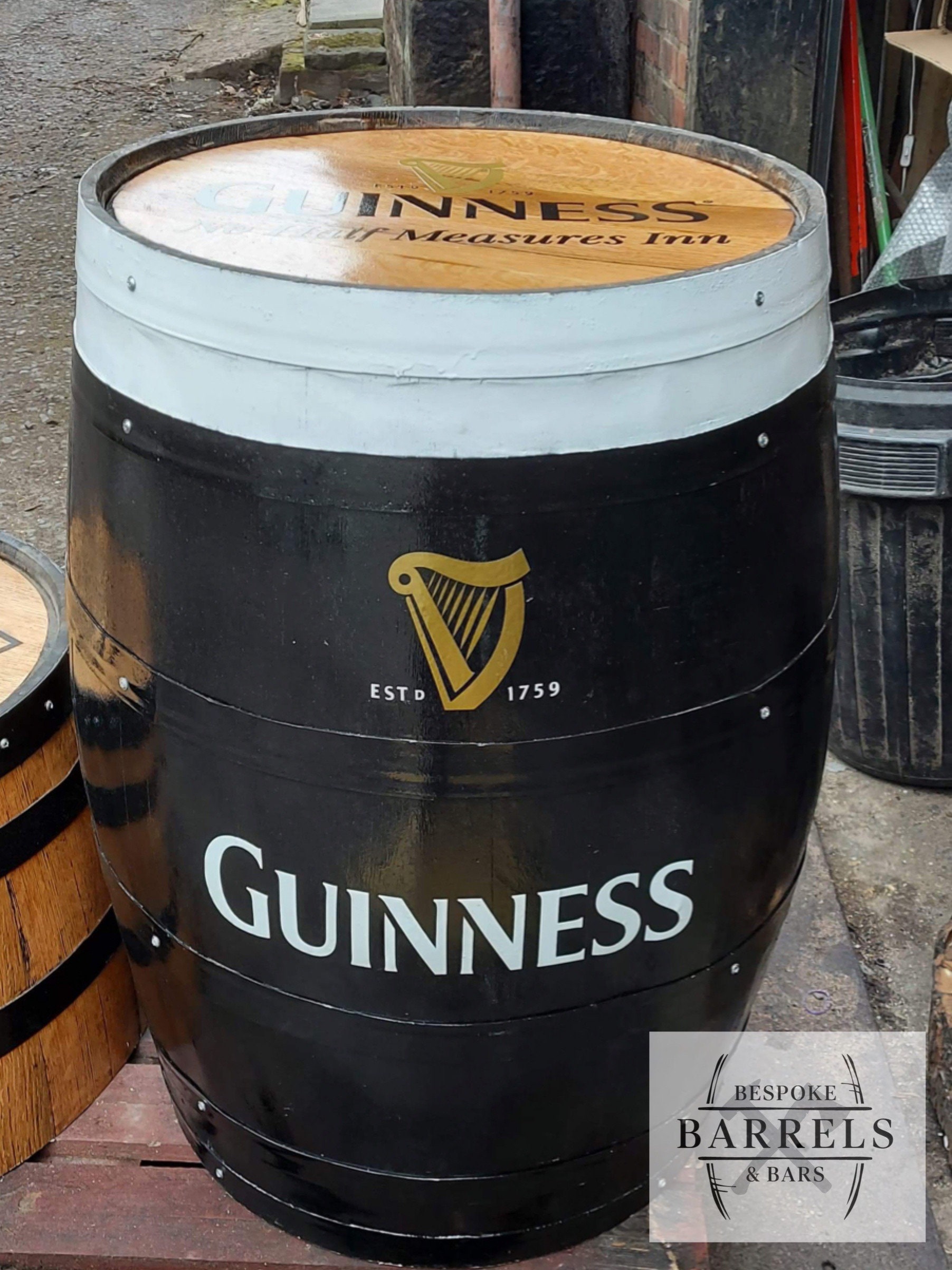Guinness Style Barrel Table, Barrel, Guinness Barrel, St Patricks Day