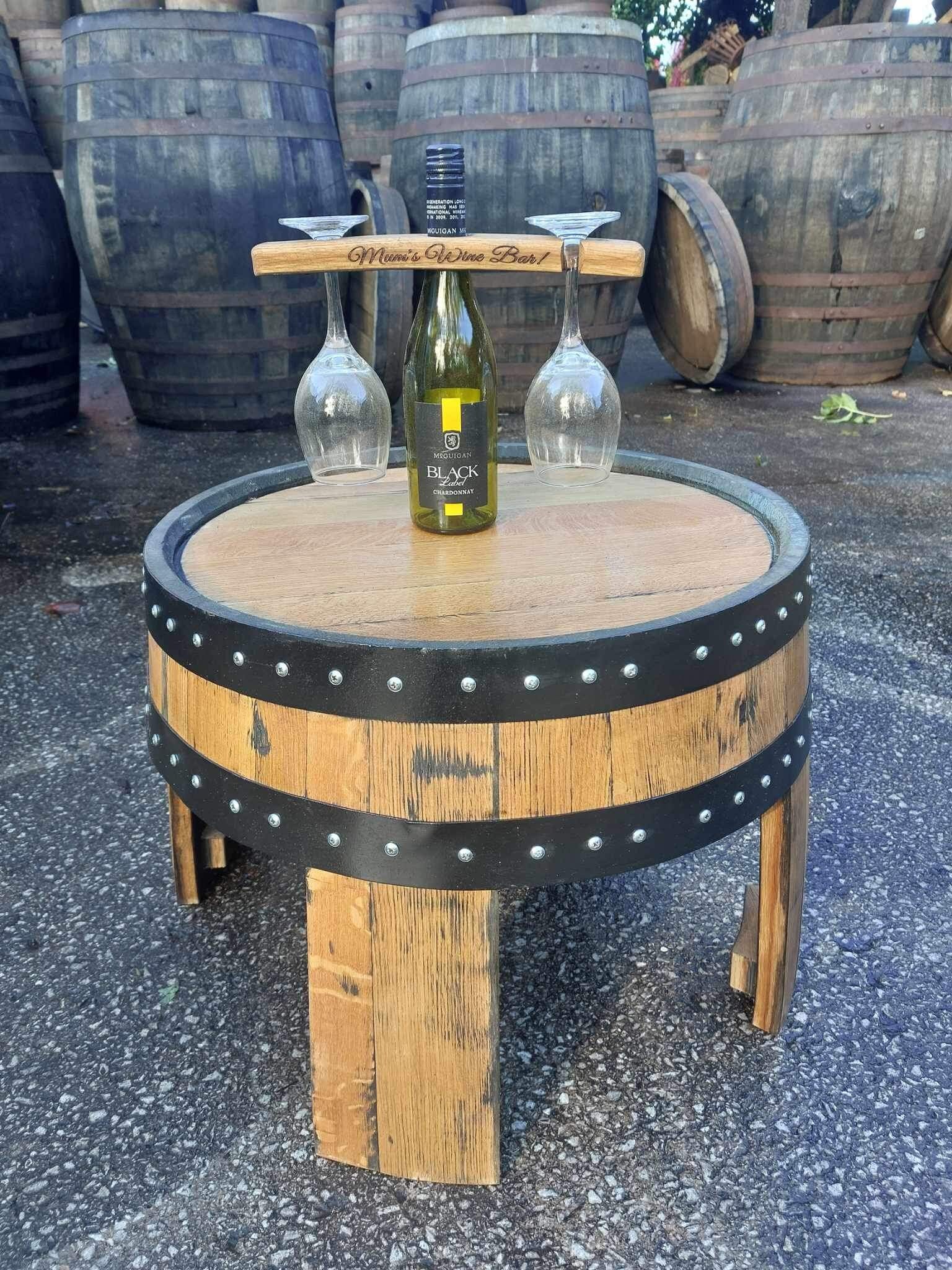 Barrel side 2024 table outdoor