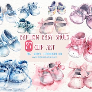 Batismo Sapatos De Bebê Clipart 27 PNG Ilustrações De Batismo Sapatos De Bebê Arte Scrapbooking Crafting Pacote Cartão De Papel Digital Fazendo Uso Comercial