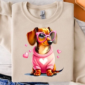 Rosa Dackel PNG Sublimation Design Saus Hund Png Lustiger Dackel Trendy Png T-Shirt Design Digitaler Download PNG Kommerzielle Nutzung