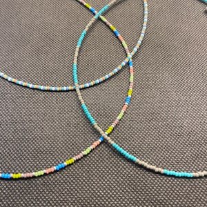 Choker style seed bead necklaces