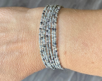 Seed bead wrap bracelet