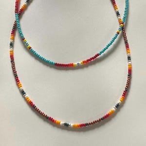 seed bead choker necklace, simple beaded necklace, beaded jewelry, beaded necklace