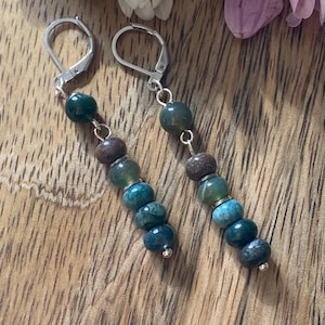 Boucles d&#39;oreilles en jaspe