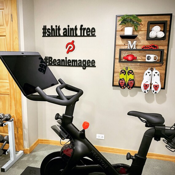 Stationary Bike home Gym Wall Organizer 24W X 36H Etsy