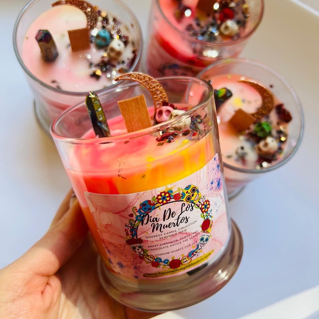 Dia De Los Muertos Candle Day of the Dead Day of the Dead Etsy