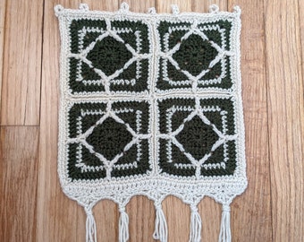 Boho Crochet Wall Hanging-DOWEL NOT INCLUDED