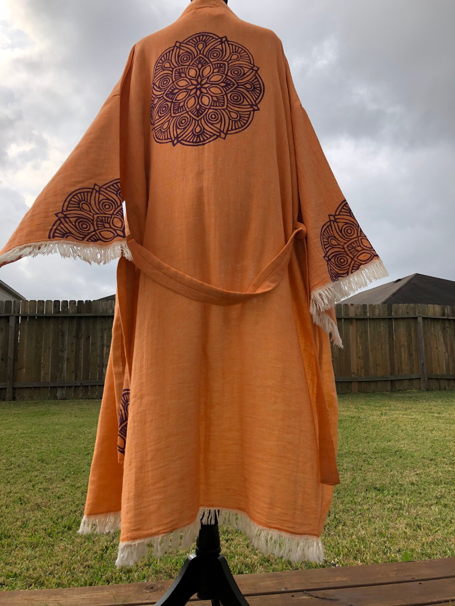 Ethnic Kaftan Kimono Robe Cover Up Bohemian Organic Etsy