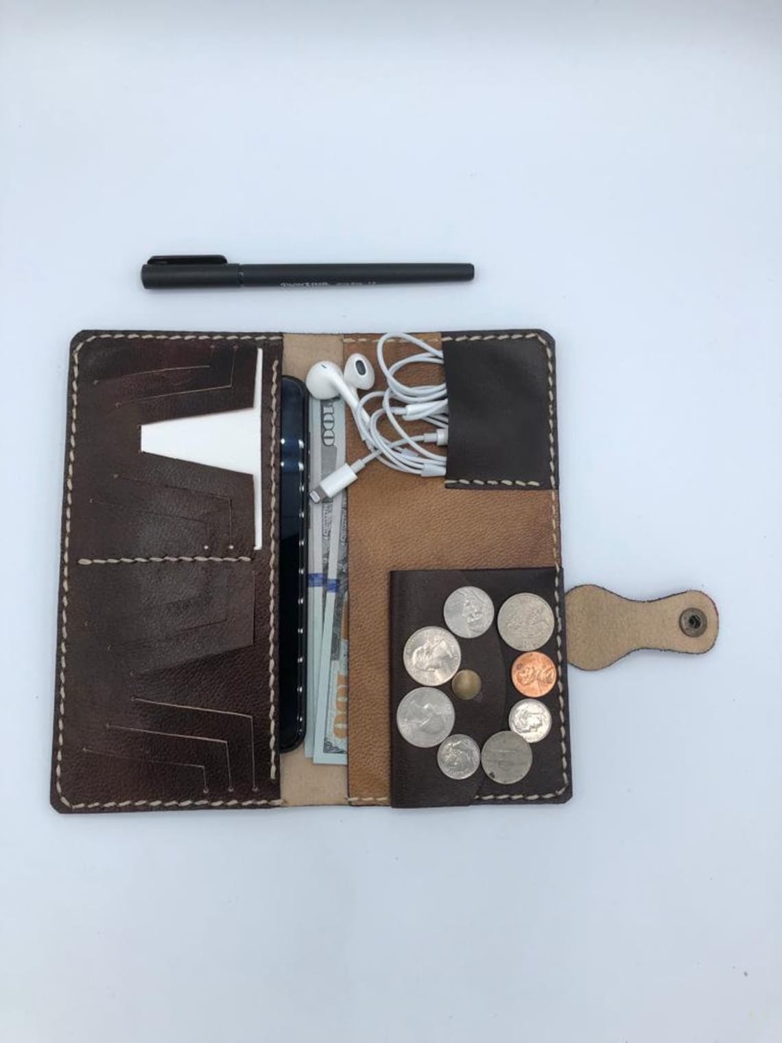 Genuine Leather Handmade Wallet Eco Friendly Organic Etsy