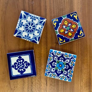 Mexican Talavera Tile Magnets: Spanish Style Home Decor