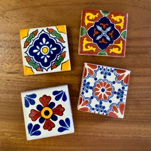 Mexican Talavera Tile Magnets: Spanish Style Home Decor