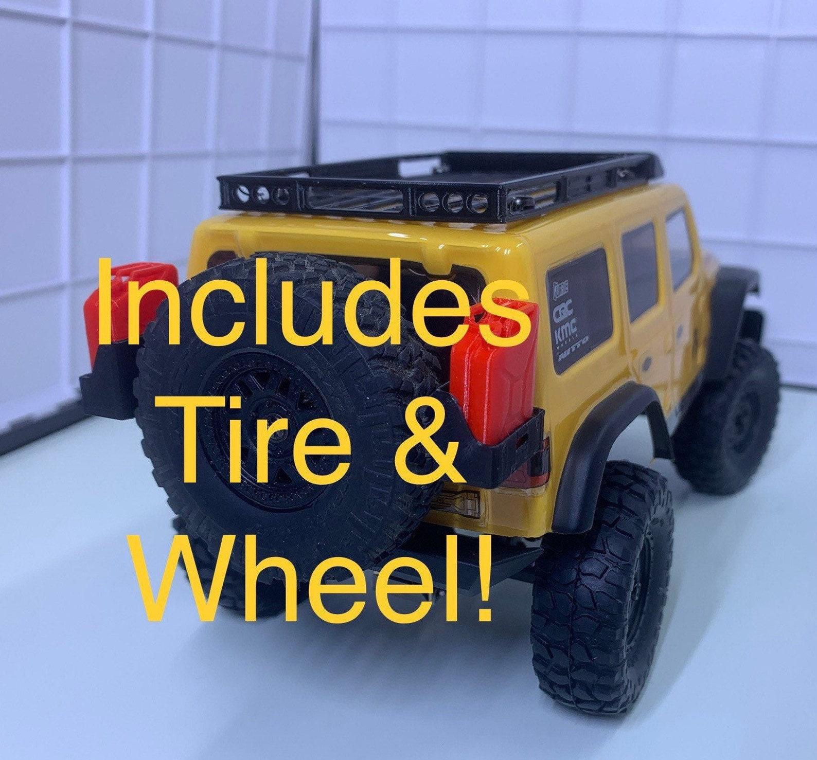 Spare Tire With Spare Mount With Gas Cans For Axial SCX24 Jeep | Etsy