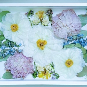 Custom White Wooden Wedding Flower Preservation Tray | Flower Preservation | Bridal Bouquet Preservation | Bridal Gift | Funeral Flowers image 3