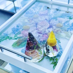 Custom White Wooden Wedding Flower Preservation Tray | Flower Preservation | Bridal Bouquet Preservation | Bridal Gift | Funeral Flowers image 14