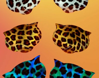 Nipple Pasties-  Unique Jaguar style metallic and holographic cheetah print pasties. Reusable