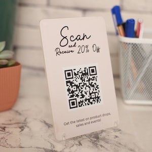 Mini QR Code Social Media Sign Facebook Instagram Business Sign Payment Sign Appointment