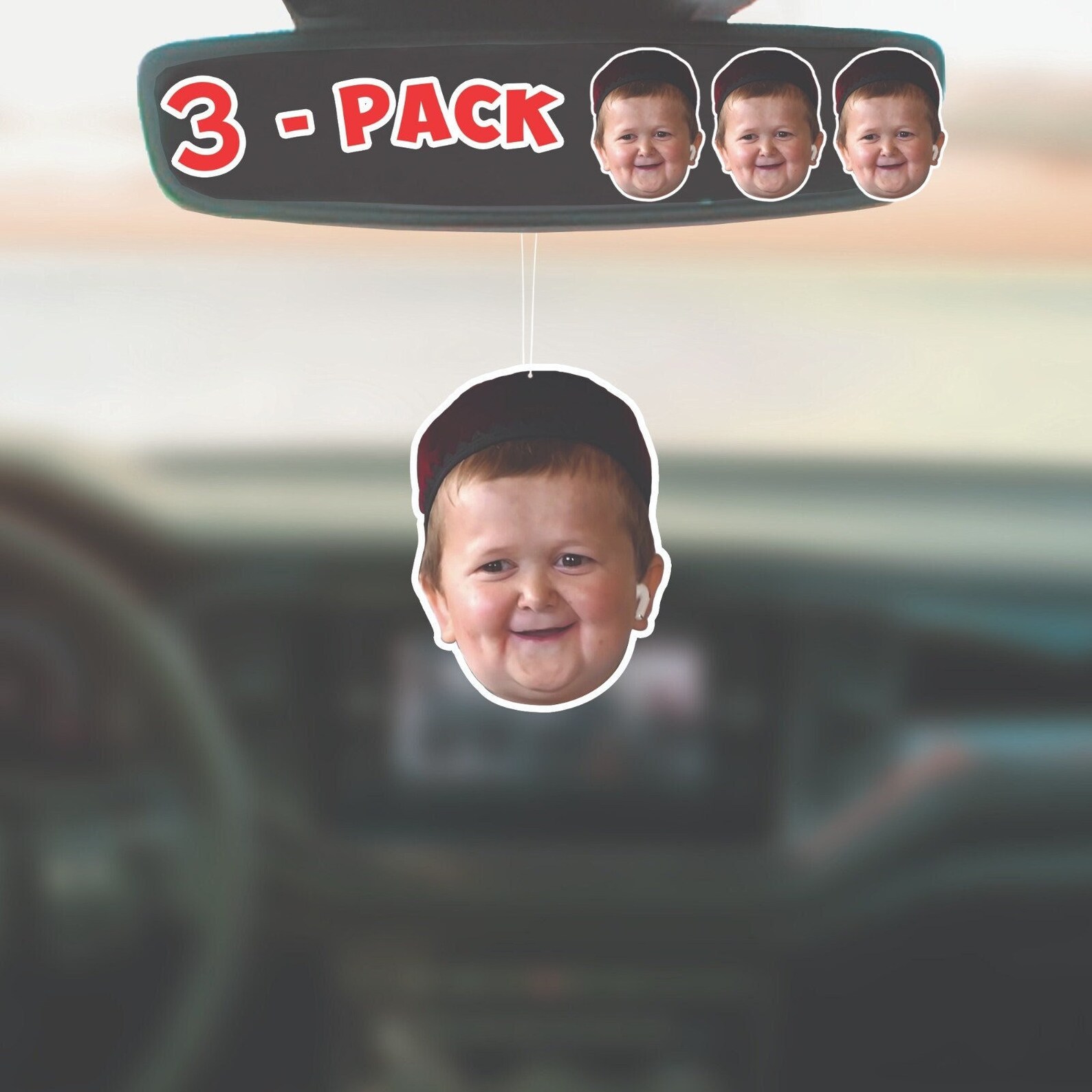 Hasbulla 3pack Air Freshener Face SET Mini Khabib Hasbulla Etsy