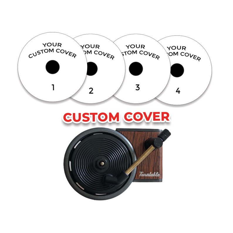 Custom Air Freshener Choose 4 Albums Cover or 4 Photo That Your Choice Recod Player Air Freshener Personalized Gift 