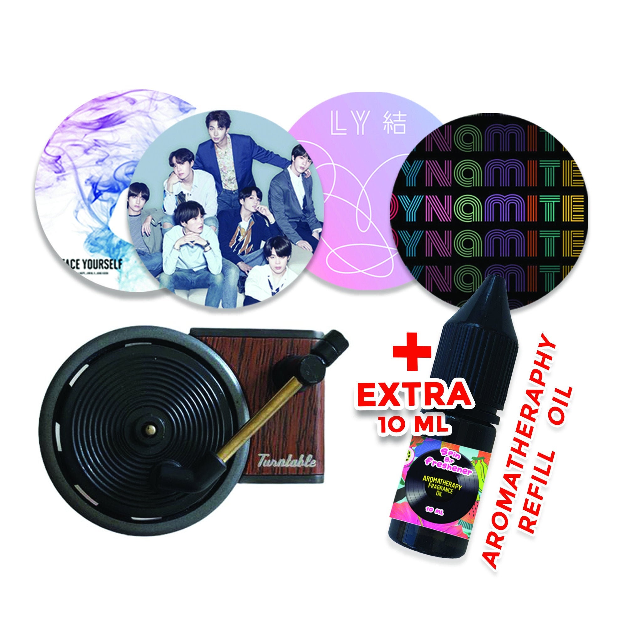 BTS Air Freshener Record Player Spin Air Freshener Retro Vinyl Etsy