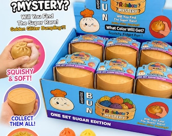 Rainbow squishy dumplings  mystery toys