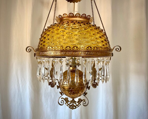 Bradley and hubbard 2024 hanging oil lamp