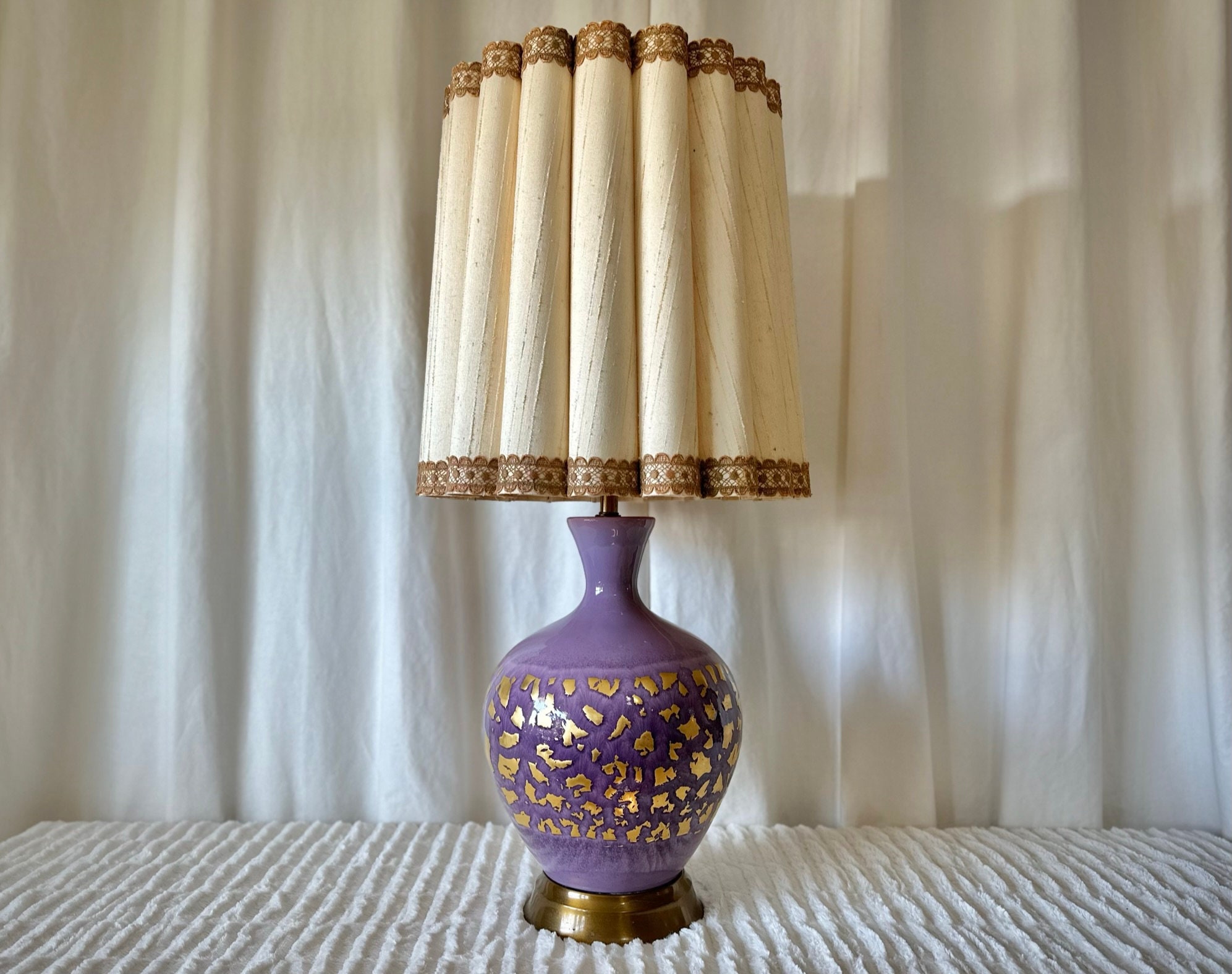 Purple ceramic lamp deals