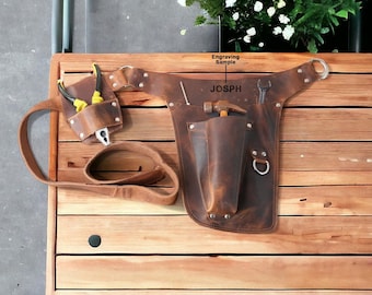Personalized Leather Florist Garden Tool Belt, Best Garden Belt, Florists Belt, Garden Tool Carrier, Florist Tool Holder, Mechanic Tool Belt