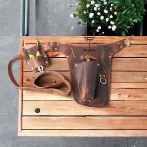 Personalized Leather Florist Garden Tool Belt, Best Garden Belt, Florists Belt, Garden Tool Carrier, Florist Tool Holder, Mechanic Tool Belt