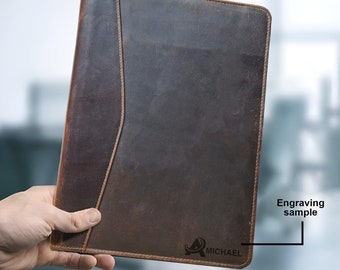 Buffalo Leather Padfolio: Business Portfolio, Legal Document Organizer (14x10)